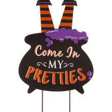 Load image into Gallery viewer, 32"H Halloween Wooden Witch Yard Stake or Standing Decor or Hanging Decor (KD, Three Function)