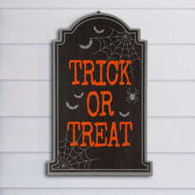 Load image into Gallery viewer, 29"H Halloween Wooden Tombstone Yard Stake or Standing Decor or Hanging Decor (KD, Three Functions)