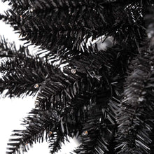 Load image into Gallery viewer, 4 ft Lighted Black PVC Tips Porch Tree With 100 Orange LED Lights
