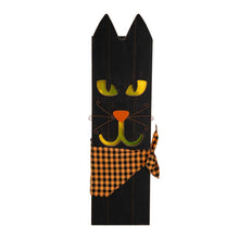 Load image into Gallery viewer, 30"H Lighted Wooden Black Cat Porch Decor