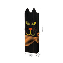 Load image into Gallery viewer, 30"H Lighted Wooden Black Cat Porch Decor