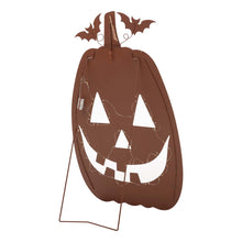 Load image into Gallery viewer, 36"H Lighted Metal Cutout Pumpkin Porch Decor