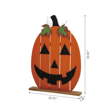 Load image into Gallery viewer, 30"H Lighted Wooden Cutout Pumpkin Porch Decor