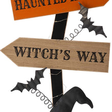 Load image into Gallery viewer, 42"H Lighted Wooden Witch's Broom Porch Decor