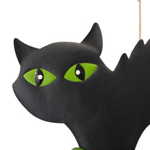 Load image into Gallery viewer, 32"H Lighted Halloween Metal Black Cat Yard Stake or Hanging Decor (Two Functions)
