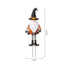 Load image into Gallery viewer, 36"H Halloween Metal Gnome Yard Stake or Hanging Decor (Two Functions)