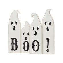Load image into Gallery viewer, 12"L Halloween Wooden Ghost Table Decor
