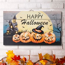 Load image into Gallery viewer, 24"L Halloween Wooden Wall Décor with LED Lights
