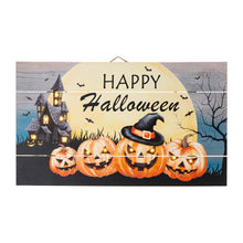 Load image into Gallery viewer, 24"L Halloween Wooden Wall Décor with LED Lights
