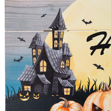 Load image into Gallery viewer, 24"L Halloween Wooden Wall Décor with LED Lights