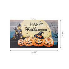 Load image into Gallery viewer, 24"L Halloween Wooden Wall Décor with LED Lights