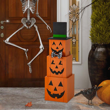 Load image into Gallery viewer, 36"H Double Sided Stacked Wooden Box Porch Decor For Halloween and Fall