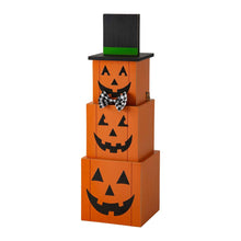 Load image into Gallery viewer, 36"H Double Sided Stacked Wooden Box Porch Decor For Halloween and Fall