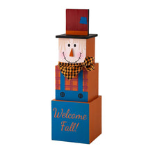 Load image into Gallery viewer, 36"H Double Sided Stacked Wooden Box Porch Decor For Halloween and Fall