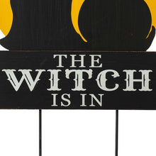 Load image into Gallery viewer, 30"H Halloween Wooden & Metal "Witch is making poison" Yard Stake or Wall Décor (Two Functions)