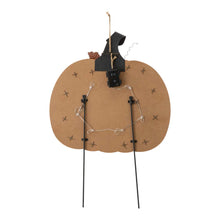Load image into Gallery viewer, 32"H Halloween Wooden & Metal Pumpkin Stake or Wall Décor (Two Functions)