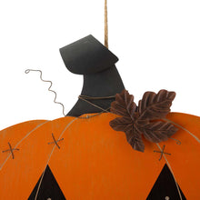 Load image into Gallery viewer, 32"H Halloween Wooden & Metal Pumpkin Stake or Wall Décor (Two Functions)