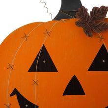 Load image into Gallery viewer, 32"H Halloween Wooden & Metal Pumpkin Stake or Wall Décor (Two Functions)