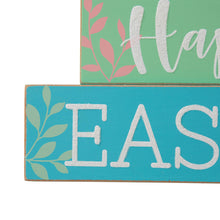 Load image into Gallery viewer, 9.5"L Wooden Easter Block Table Decor