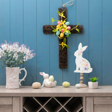 Load image into Gallery viewer, 18"H Easter Floral Cross