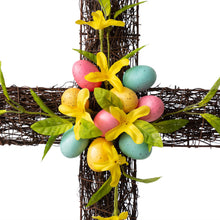 Load image into Gallery viewer, 18"H Easter Floral Cross