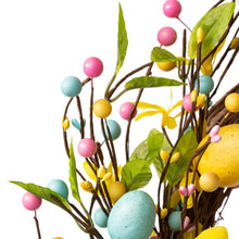 Load image into Gallery viewer, 22"D Easter Wreath With Multicolor Easter Eggs
