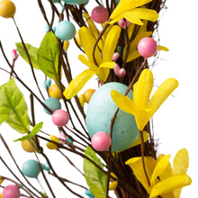 Load image into Gallery viewer, 22"D Easter Wreath With Multicolor Easter Eggs
