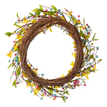 Load image into Gallery viewer, 22"D Easter Wreath With Multicolor Easter Eggs