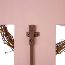 Load image into Gallery viewer, 32"H Easter Wooden/Metal Cross Yard Stake or Wall Decor (KD, Two Function)