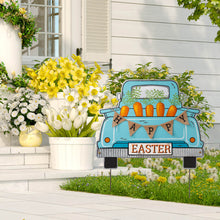 Load image into Gallery viewer, 26"H Easter Metal Truck Yard Stake or Wall Décor or Standing Decor