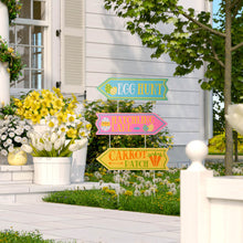 Load image into Gallery viewer, 38"H Easter Metal Yard Stake or Wall Décor, Set of 3