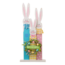 Load image into Gallery viewer, 30"H Easter Wooden Bunny Family Standing Decor
