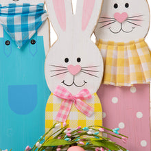 Load image into Gallery viewer, 30"H Easter Wooden Bunny Family Standing Decor