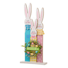 Load image into Gallery viewer, 30"H Easter Wooden Bunny Family Standing Decor