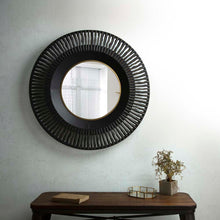 Load image into Gallery viewer, 35"D Vintage Industrial Metal Round Wall Mirror Decor