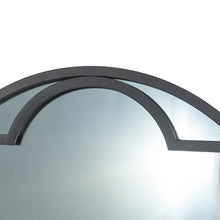 Load image into Gallery viewer, 23.62"D Black Metal Framed Round Wall Mirror