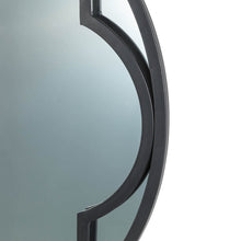 Load image into Gallery viewer, 23.62"D Black Metal Framed Round Wall Mirror
