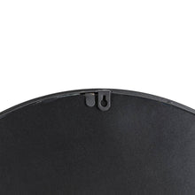 Load image into Gallery viewer, 23.62"D Black Metal Framed Round Wall Mirror