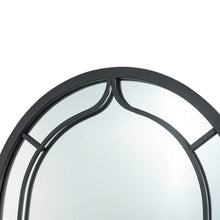 Load image into Gallery viewer, 33.07"H Oversized Black Metal Framed Arched Wall Mirror