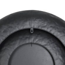 Load image into Gallery viewer, 27.36"D Black With Golden Trimming 3D Round Metal Wall Mirror