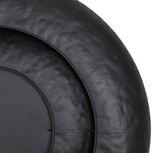 Load image into Gallery viewer, 27.36"D Black With Golden Trimming 3D Round Metal Wall Mirror