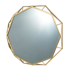 Load image into Gallery viewer, 28.15"D Deluxe Golden Metal Octagonal Wall Mirror