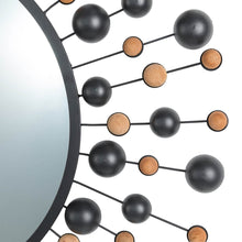 Load image into Gallery viewer, 34.65"D Oversized Metal Framed With Beads Round Wall Mirror