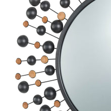 Load image into Gallery viewer, 34.65"D Oversized Metal Framed With Beads Round Wall Mirror