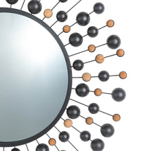 Load image into Gallery viewer, 34.65"D Oversized Metal Framed With Beads Round Wall Mirror