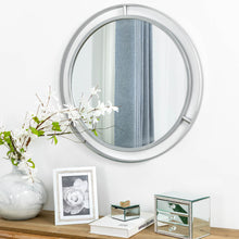 Load image into Gallery viewer, 24"D Deluxe Silver Round Wall Mirror