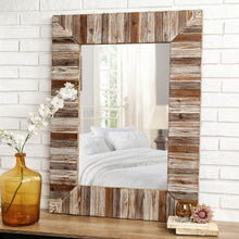 Load image into Gallery viewer, 39.70"H Farmhouse Rectangle Wooden Frame Wall Mirror