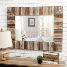 Load image into Gallery viewer, 39.70"H Farmhouse Rectangle Wooden Frame Wall Mirror