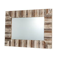Load image into Gallery viewer, 39.70"H Farmhouse Rectangle Wooden Frame Wall Mirror