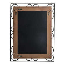 Load image into Gallery viewer, 31"H Traditional Rectangle Wooden And Metal Scroll Wall Mirror